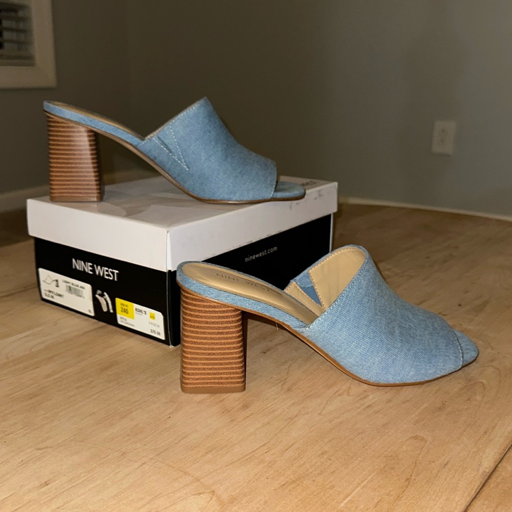 NINE WEST Open Toe Mules